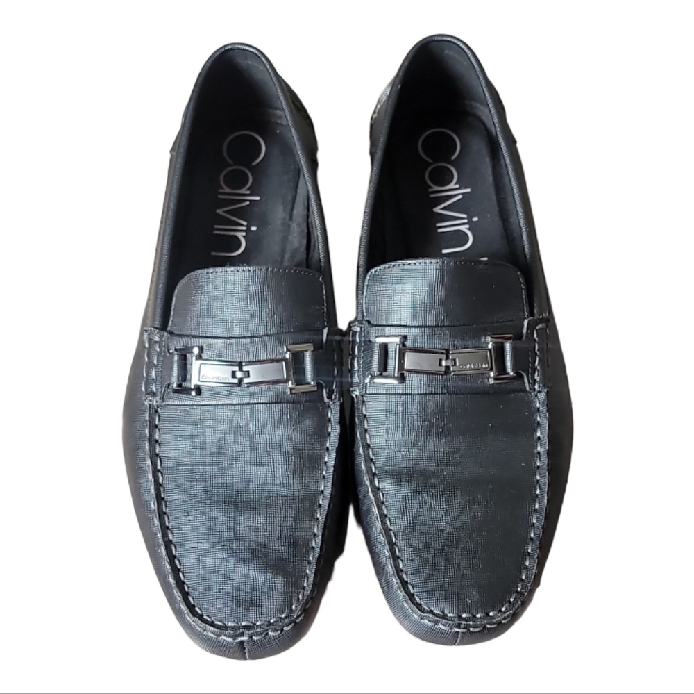 Calvin Klein magnus casual slip on men black loafers size 13